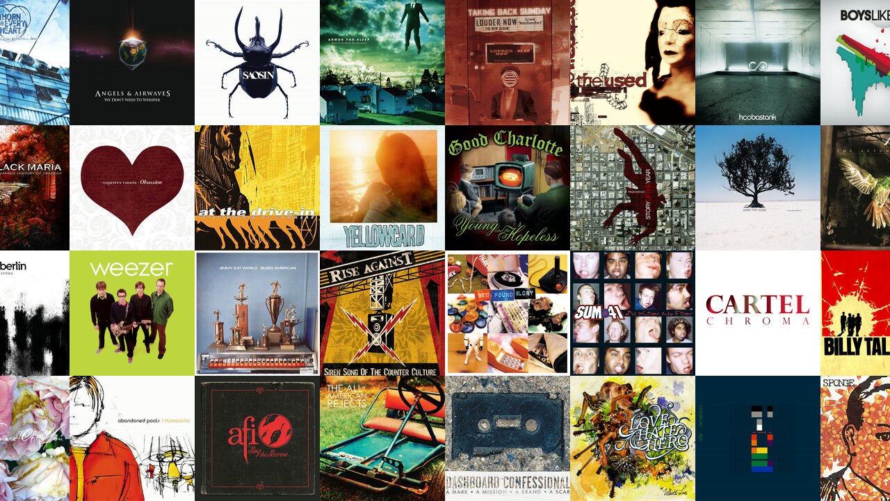 Compilation of album covers.